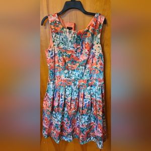 Talbots Monet's Garden Floral Dress Size 16